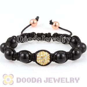 Fashion handmade Style Bracelets Wholesale with Black and Crystal Beads