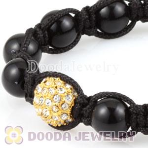 Fashion handmade Style Bracelets Wholesale with Black and Crystal Beads