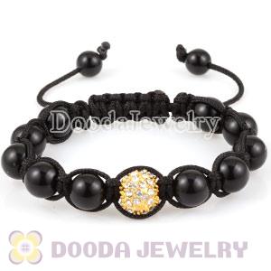 handmade Style Bracelets Wholesale with Black and Crystal Beads
