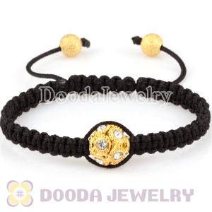 Wholesale handmade Inspired Crystal and Black Macrame Bracelets