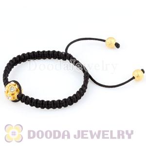 Wholesale handmade Inspired Crystal and Black Macrame Bracelets