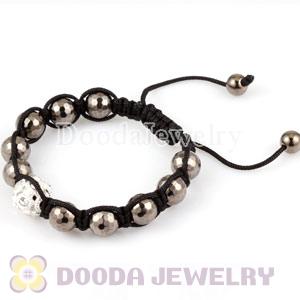Fashion handmade Bracelets Wholesale with Black Faceted Bead and Crystal Charms