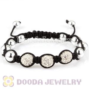 Fashion handmade Bracelets Wholesale with Silver and Crystal Disco Beads