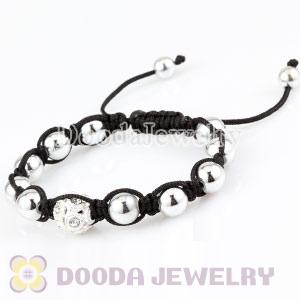 Wholesale handmade Inspired Bead Bracelets with Silver and Crystal Disco Beads