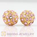 10mm handmade Gold Plated Alloy Beads with Crystal Wholesale