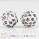 12mm handmade Silver Plated Alloy Beads with Crystal Wholesale