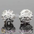 12mm handmade Silver Plated Alloy Beads with Crystal Wholesale