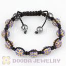 handmade Style TresorBeads Blue Crystal Gold Plated Bead Bracelets with Hematite