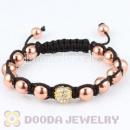 handmade Style Bracelet Wholesale Gold Crystal and Rose Gold Ball Beads