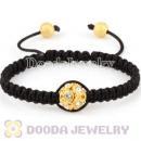 Wholesale handmade Inspired Crystal and Black Macrame Bracelets