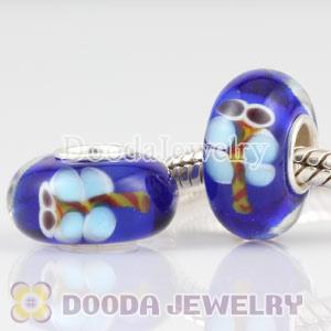 Dragonfly glass beads in 925 silver core European compatible