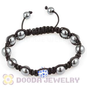 handmade Style TresorBeads Blue Crystal Bead Bracelets with Hematite