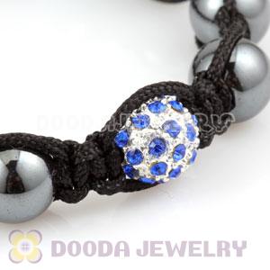 handmade Style TresorBeads Blue Crystal Bead Bracelets with Hematite