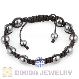 handmade Style TresorBeads Blue Crystal Bead Bracelets with Hematite