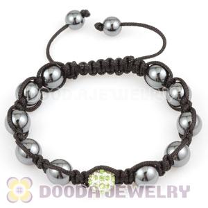 handmade Style TresorBeads Bracelets with green Crystal and Hematite