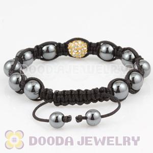handmade Style TresorBeads Bracelets with golden Crystal and Hematite