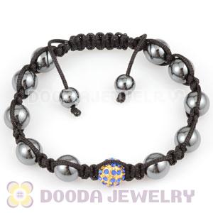 handmade Style TresorBeads Bracelets with ocean blue Crystal and Hematite