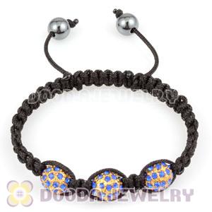 handmade Style TresorBeads Bracelet with  ocean blue Crystal Alloy Beads and Hematite