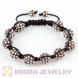 Wholesale handmade Inspired Bead Bracelets with coffee Crystal plastic Beads