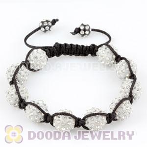 Wholesale handmade Inspired Bead Bracelets with white Crystal plastic Beads