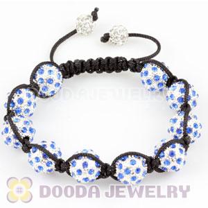 handmade Inspired Bracelets Wholesale with blue Crystal Disco Beads