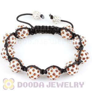 handmade Inspired Bracelets Wholesale with champagne Crystal Disco Beads