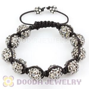 handmade Inspired Bracelets Wholesale with black Crystal plastic Beads