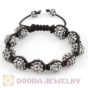 handmade Inspired Bracelets Wholesale with black Crystal plastic Beads 