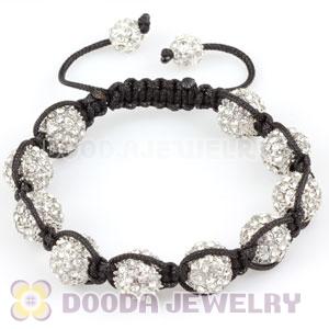 handmade Inspired Bracelets Wholesale with white Crystal Disco Beads