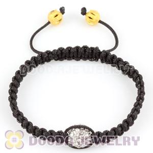 handmade Inspired Macrame Bracelets with clear Crystal disco ball beads