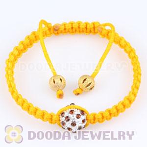 handmade Inspired Macrame Bracelets with champagne Crystal disco ball beads