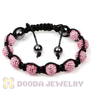 Pave Pink Czech Crystal TresorBeads handmade Inspired Bracelets with Hematite