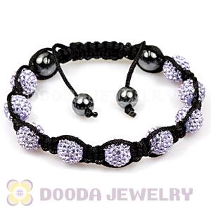 Pave Lilac Czech Crystal TresorBeads handmade Inspired Bracelets with Hematite