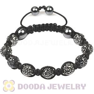Pave grey Czech Crystal TresorBeads handmade Inspired Bracelets with Hematite