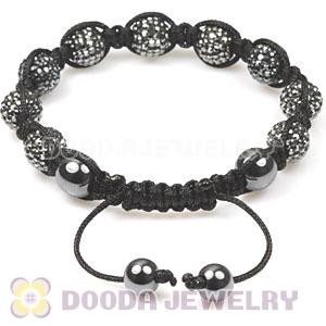 Pavered grey Czech Crystal TresorBeads handmade Inspired Bracelets with Hematite