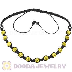 Fashion TresorBeads necklace with yellow Czech Crystal and Hematite beads 