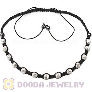 Fashion TresorBeads necklace with white Czech Crystal and Hematite beads 