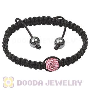 2011 Fashion TresorBeads Macrame Bracelets with pink Crystal and Hematite 