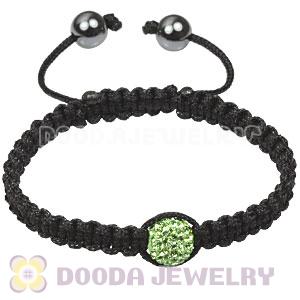 2011 latest TresorBeads Macrame Bracelets with green Crystal and Hematite 