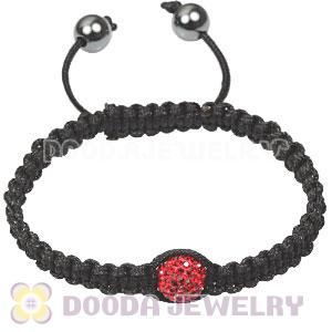 Fashion handmade TresorBeads Macrame Bracelets with hot red Crystal and Hematite 