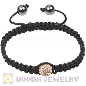 2011 latest TresorBeads Macrame Bracelets with pink Crystal and Hematite 