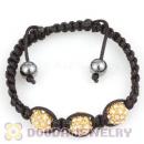 handmade Style TresorBeads Bracelet with golden Crystal Alloy Beads and Hematite