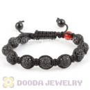 WOMAN Pave Black Czech Crystal TresorBeads handmade Inspired Bracelets with Agate
