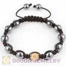 handmade Style TresorBeads Bracelets with gold plated pink Crystal and Hematite