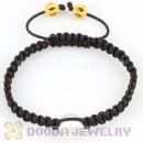 Wholesale handmade Inspired Bracelets with silver plated copper beads and Black Macrame