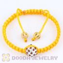 handmade Inspired Macrame Bracelets with champagne Crystal disco ball beads