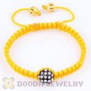 Wholesale handmade Inspired Bracelets with Crystal plastic beads and Black Macrame