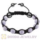 Pave Lilac Czech Crystal TresorBeads handmade Inspired Bracelets with Hematite