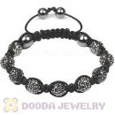 Pave grey Czech Crystal TresorBeads handmade Inspired Bracelets with Hematite