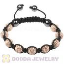 Pave pink Czech Crystal TresorBeads handmade Inspired Bracelets with Hematite